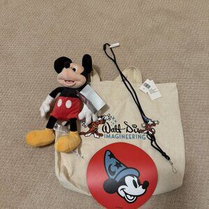 NWT Disney Imagineering Rare Tote Bag, Mickey Pin, Mouse Pad, and Mickey Mouse